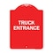 Signmission Designer Series Driveway Truck Entrance, Red & White Aluminum Sign, 18" x 24", RW-1824-24122 A-DES-RW-1824-24122 - alternate 1